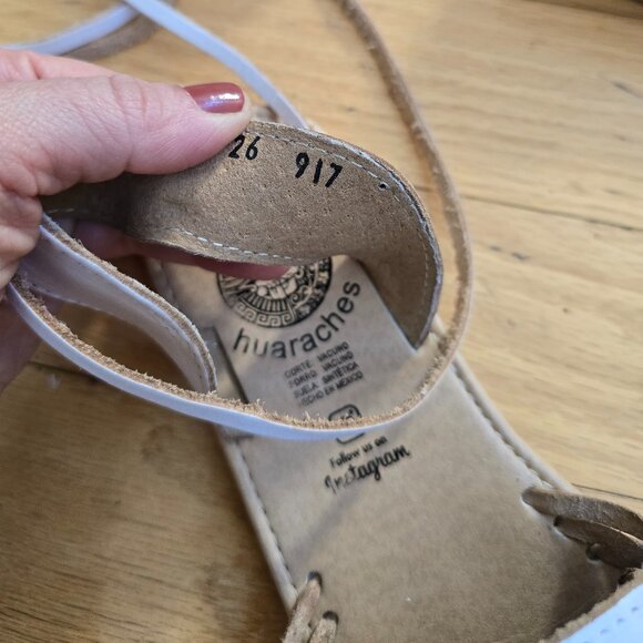 Hello Kitty white leather lace-up gladiator huarache sandals | WMS 8 - Picture 6 of 10